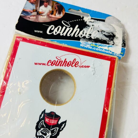 NC State Wolfpack Coinhole Board Mini Corn Hole Quarter Game College Made In USA - Picture 3 of 4